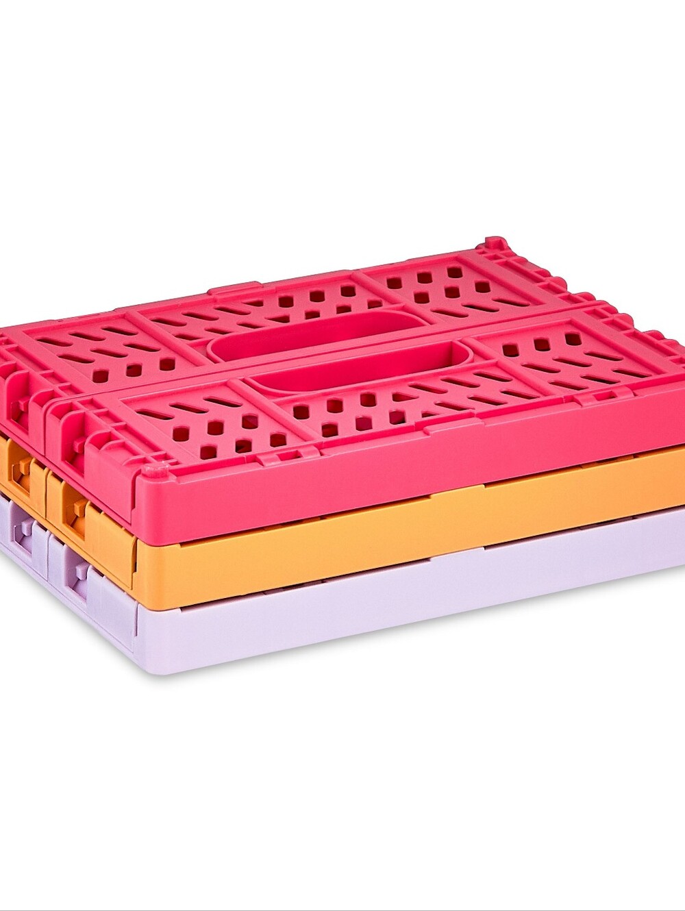 Mini Collapsible Crates - Lavender, Green, Orange (3 Pack) - Picture 5 of 6